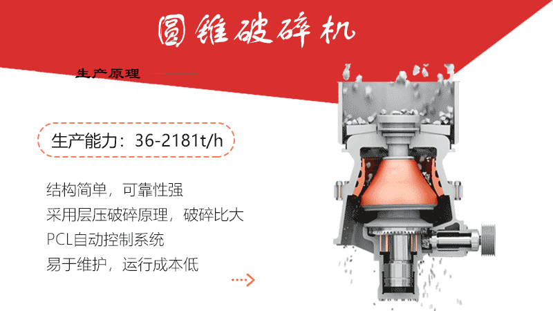 液壓圓錐破碎機動態工作原理